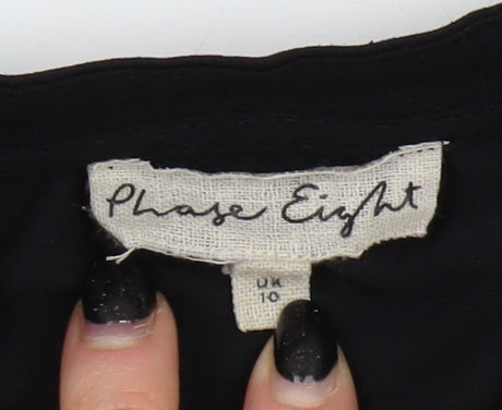 Phase Eight Women's Black Solid Top, Size 10