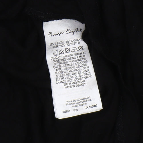 Phase Eight Women's Black Solid Top, Size 10