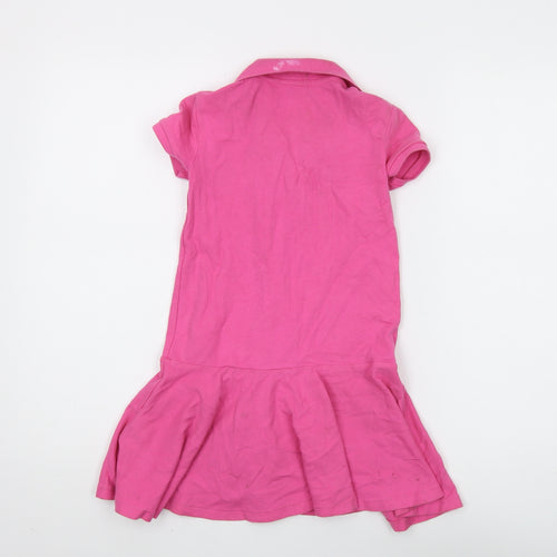 Ralph Lauren Girls Pink Shirt Dress, Size 6 Years, Casual