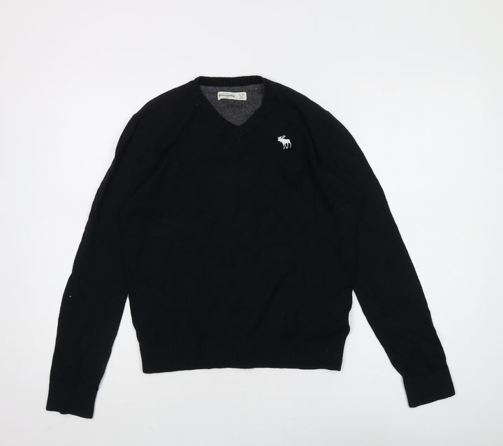 Abercrombie Kids Black V-Neck Teens Pullover Jumper