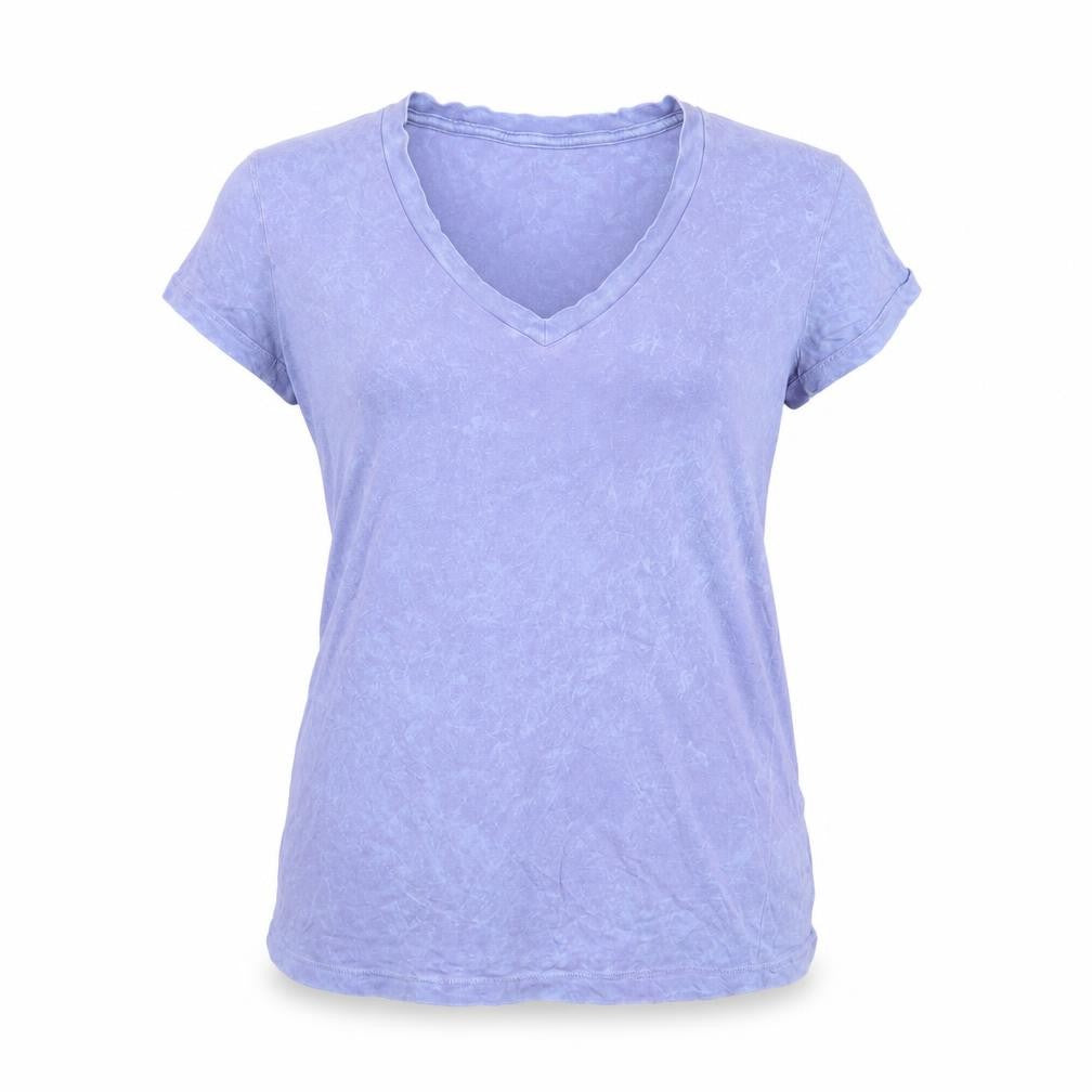 GAP Women's Purple V-Neck T-Shirt - Size S, Cotton