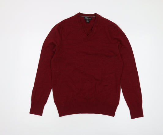 Banana Republic Men's Red Wool Pullover Jumper M