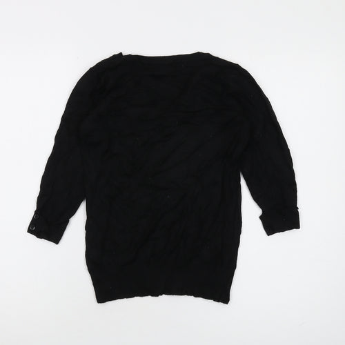 Red Herring Women's Black V-Neck Pullover Jumper, Size 12
