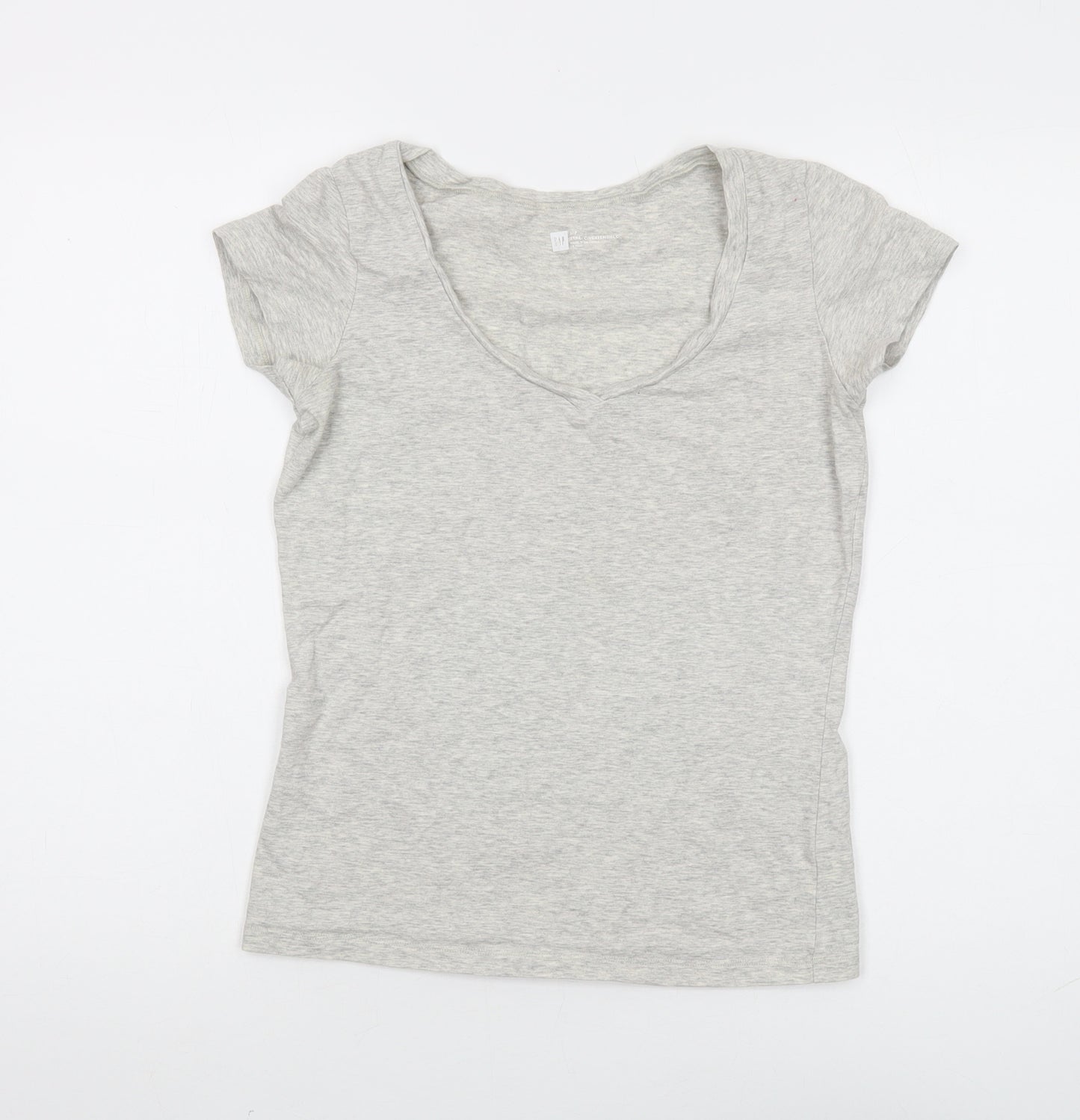 Gap Grey V-Neck T-Shirt S Unisex Soft Cotton Tee