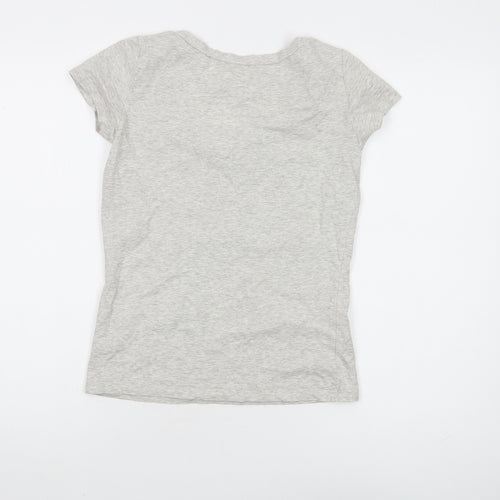 Gap Grey V-Neck T-Shirt S Unisex Soft Cotton Tee