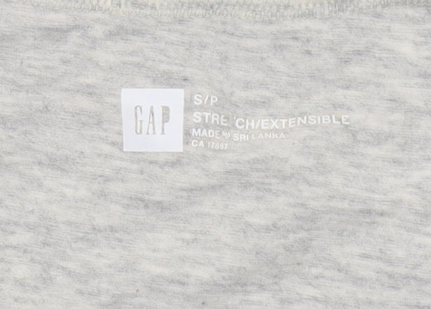 Gap Grey V-Neck T-Shirt S Unisex Soft Cotton Tee