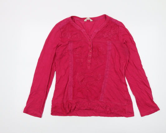 Marks & Spencer Women's Pink Embroidered Top 12