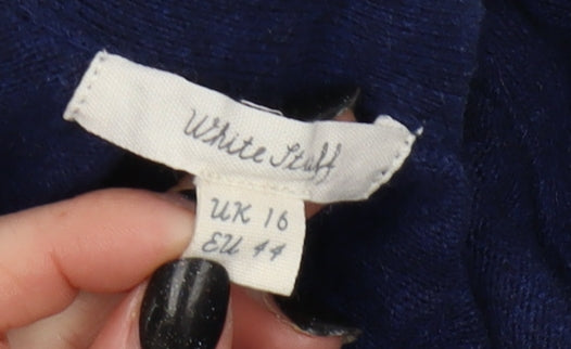 White Stuff Women's Blue Cardigan Size 16