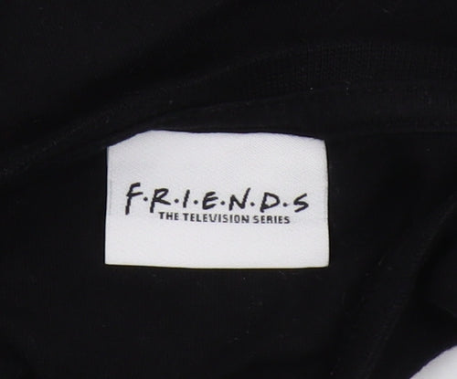 Friends Girls Black Cropped T-Shirt, 7-8 Years, Graphic Logo