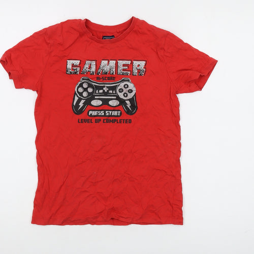 Next Boys Red Gamer Graphic T-Shirt, Size 7-8 Years