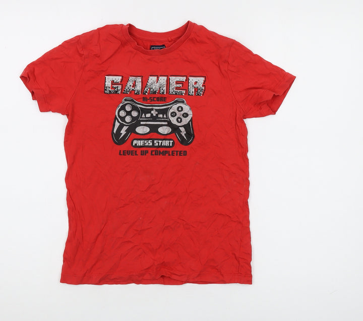 Next Boys Red Gamer Graphic T-Shirt, Size 7-8 Years