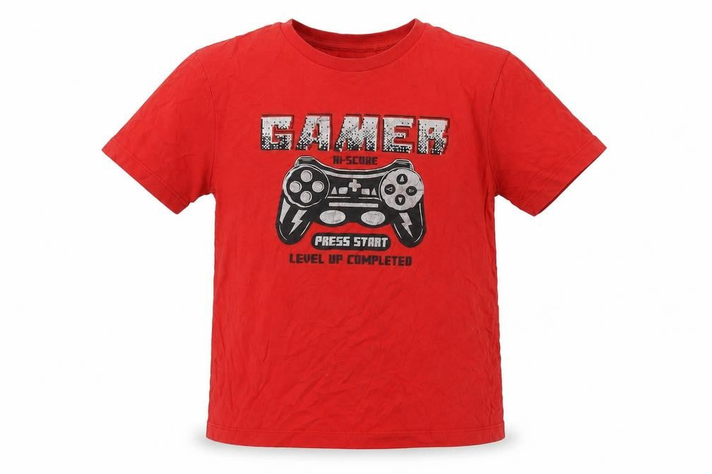 Next Boys Red Gamer Graphic T-Shirt, Size 7-8 Years