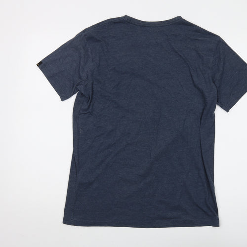 Quiksilver Men's Blue Graphic T-Shirt, S, Regular Fit