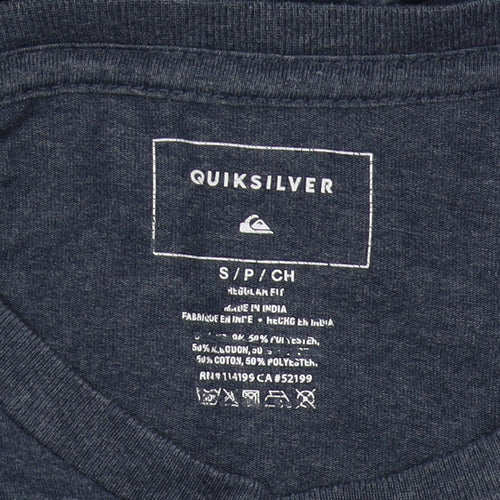 Quiksilver Men's Blue Graphic T-Shirt, S, Regular Fit