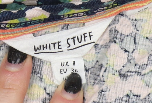 White Stuff Women's Multicoloured Floral Tank Top Size 8