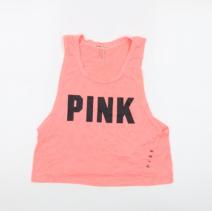 PINK Women's Pink Sleeveless Tank XS - Soft & Stylish