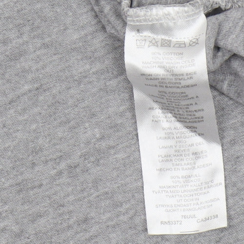 French Connection Grey Basic T-Shirt for Women, Size L