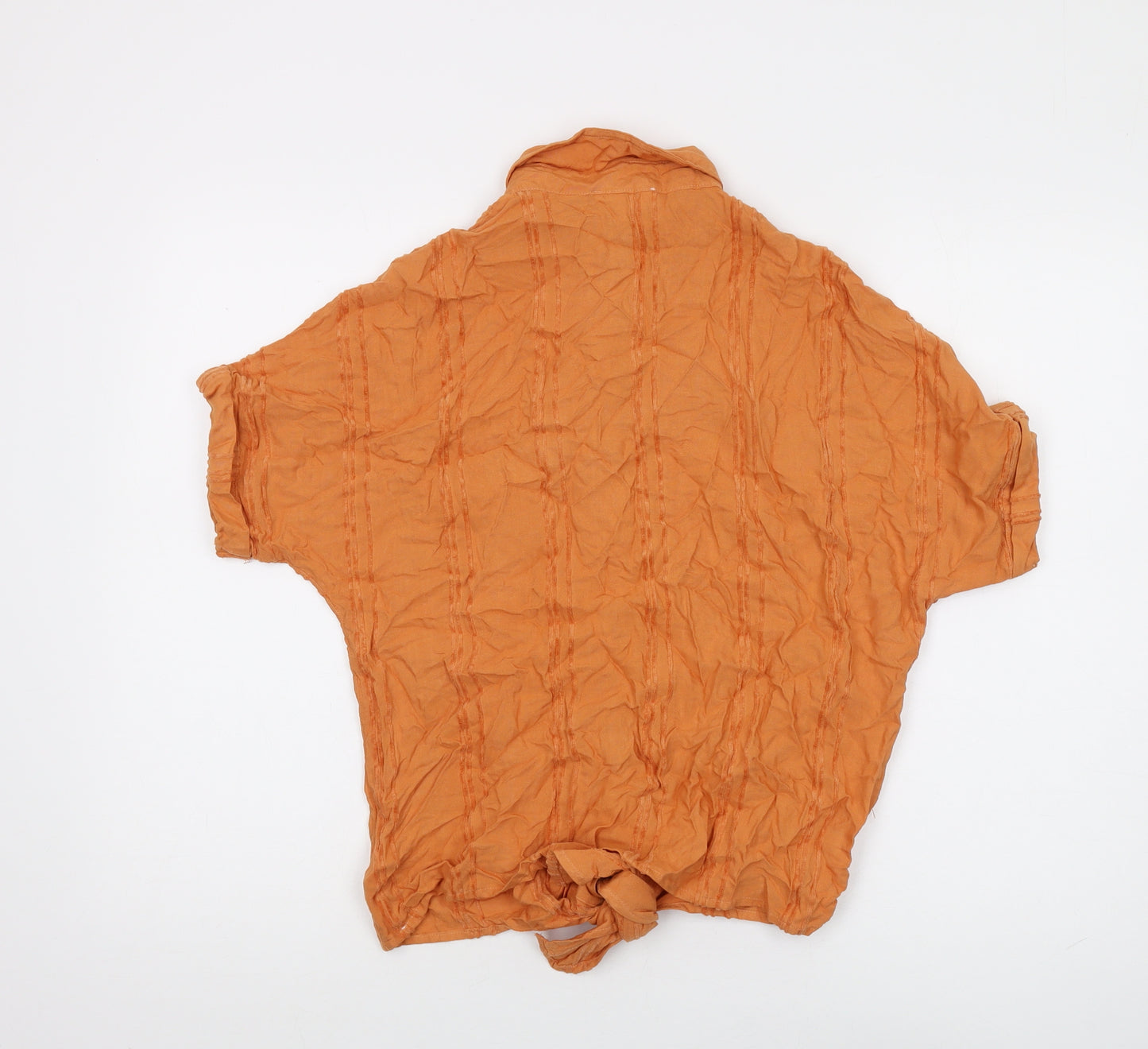 Saltrock Women's Orange Button-Up Shirt, Size 8