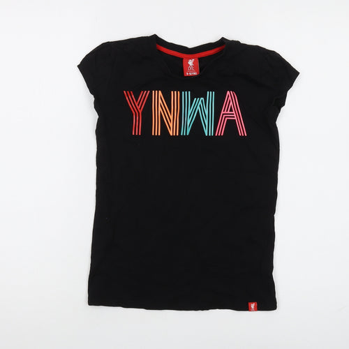 LFC Girls Black Graphic Print T-Shirt 9-10 Years
