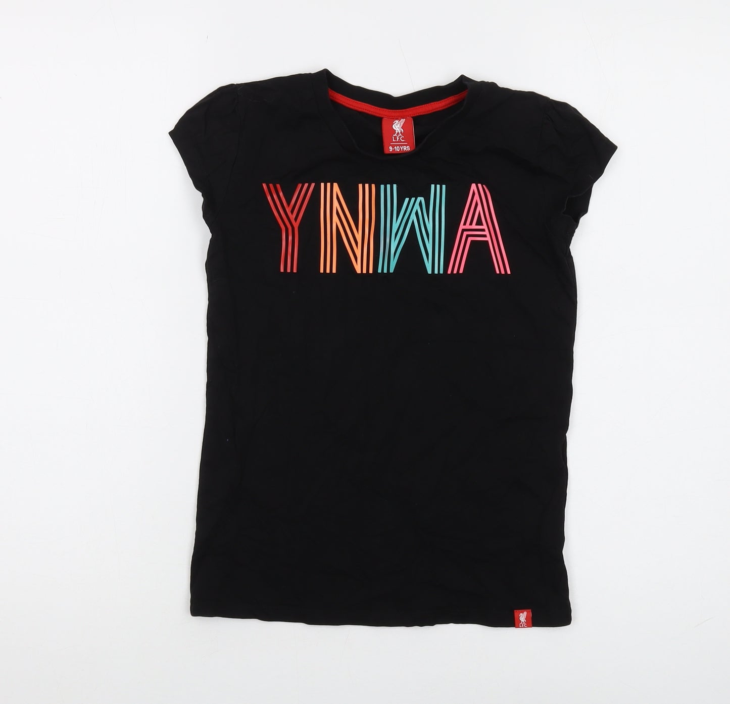 LFC Girls Black Graphic Print T-Shirt 9-10 Years