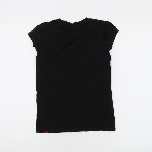 LFC Girls Black Graphic Print T-Shirt 9-10 Years