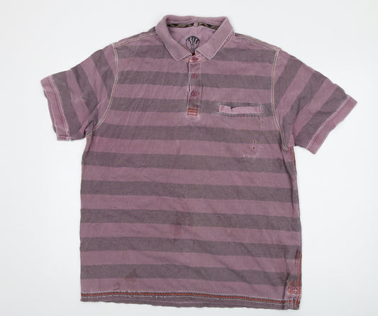 Fat Face Men's Multicoloured Striped Polo, XL