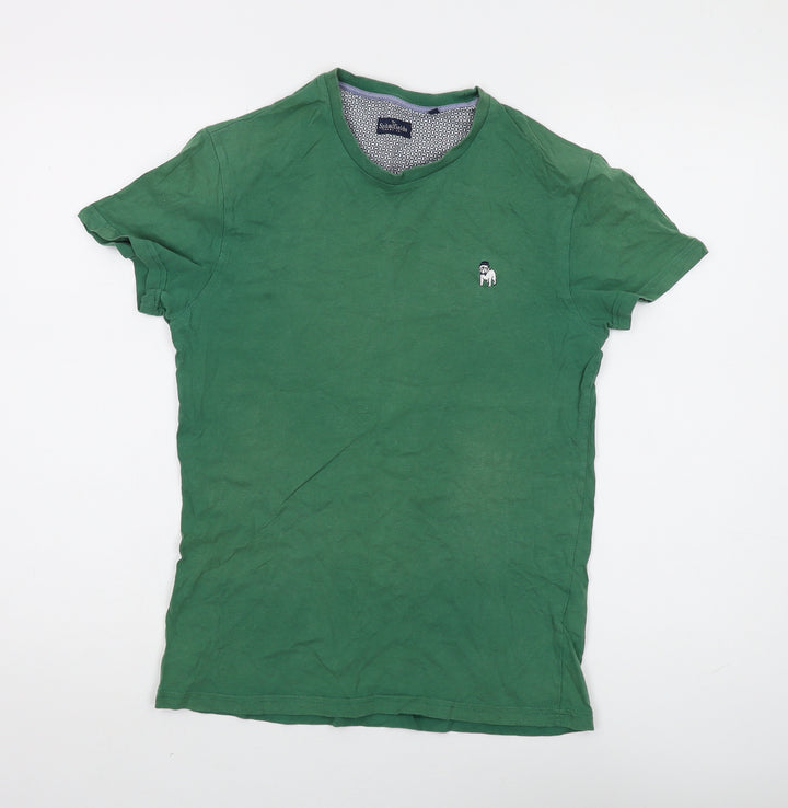 Spitalfields Men's Green Crew Neck T-Shirt, Size S