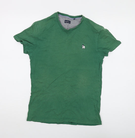 Spitalfields Men's Green Crew Neck T-Shirt, Size S