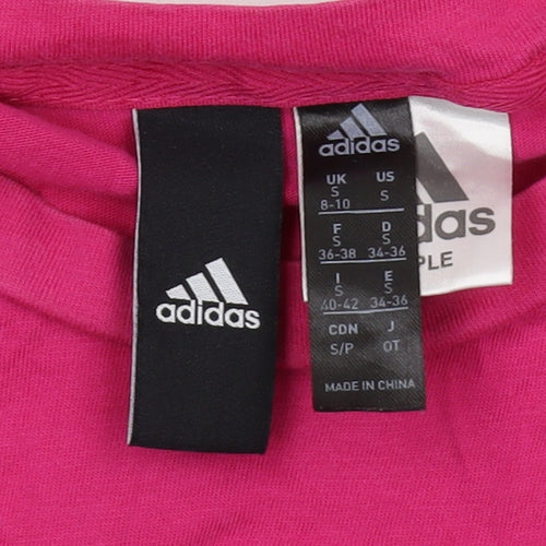 Adidas Pink Unisex T-Shirt, S, Casual Sportswear, 100% Cotton