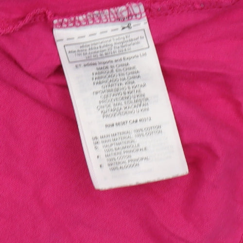 Adidas Pink Unisex T-Shirt, S, Casual Sportswear, 100% Cotton