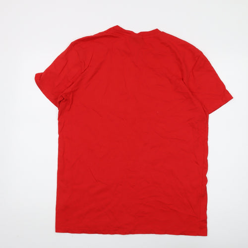 McKenzie Men's Red Crew Neck T-Shirt Size L