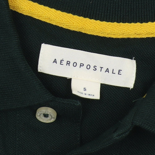 Aeropostale Men's Green Polo Shirt S