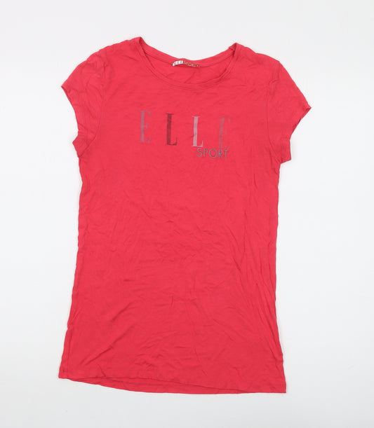 ELLE SPORT Women's Red T-Shirt - Size 12