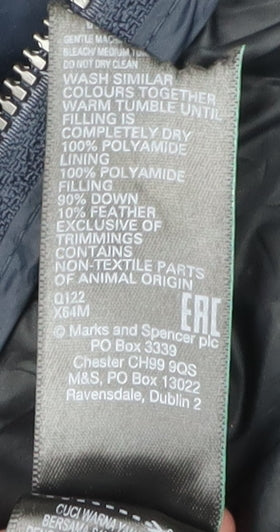 Marks and Spencer Men's Blue 3XL Puffer Jacket