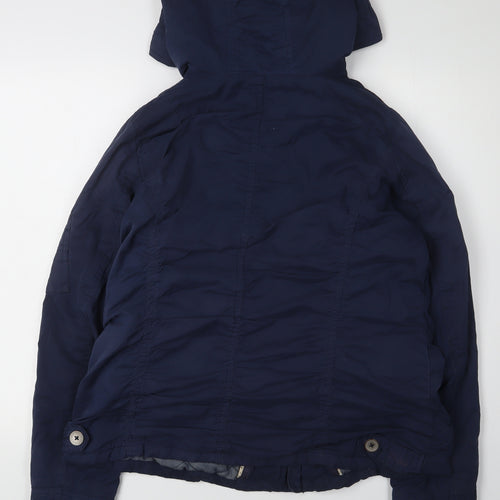 Fat Face Women's Blue Parka Jacket Size 16 Hooded