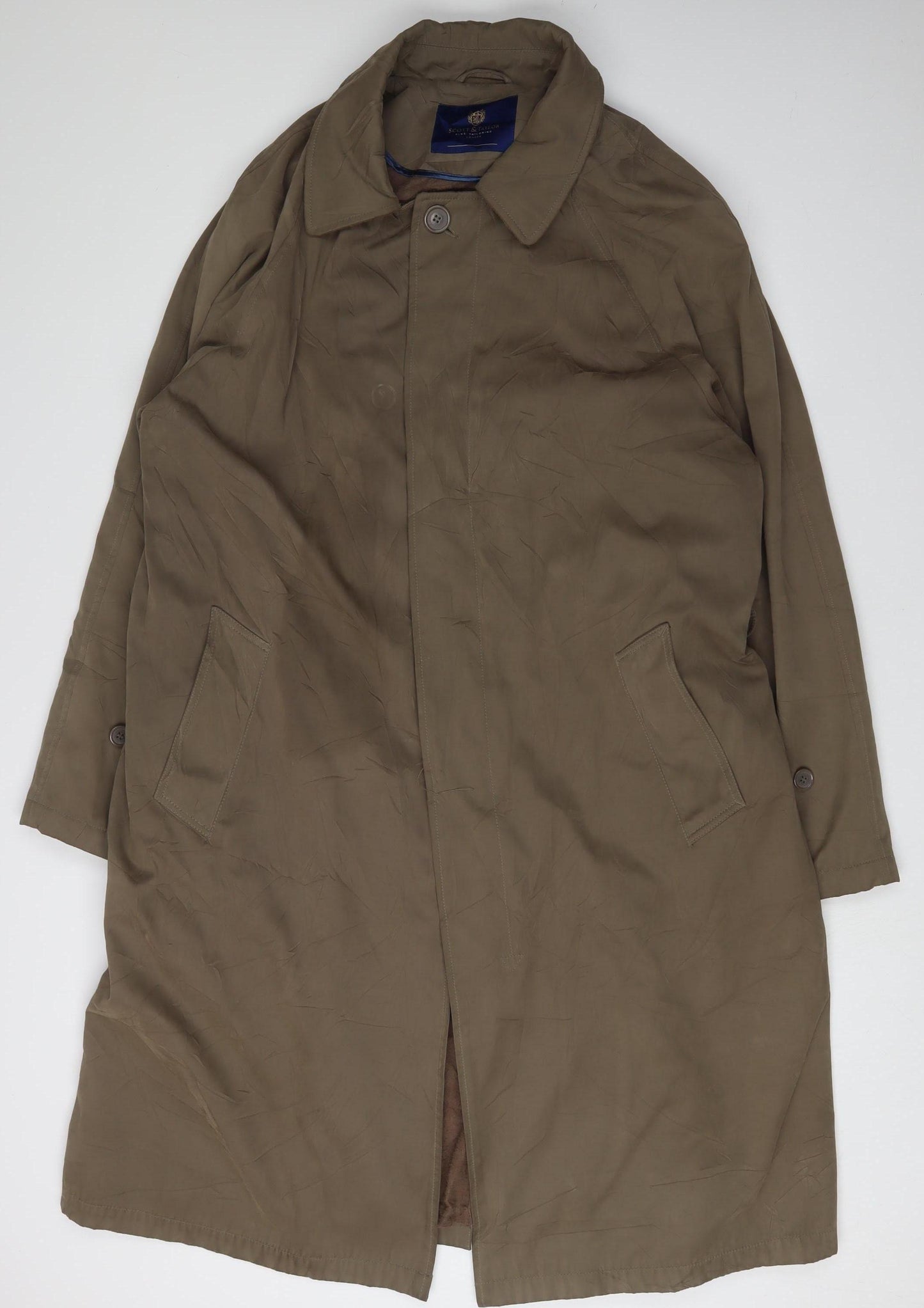 Scott & Taylor Men's Brown Trench Coat Size 44