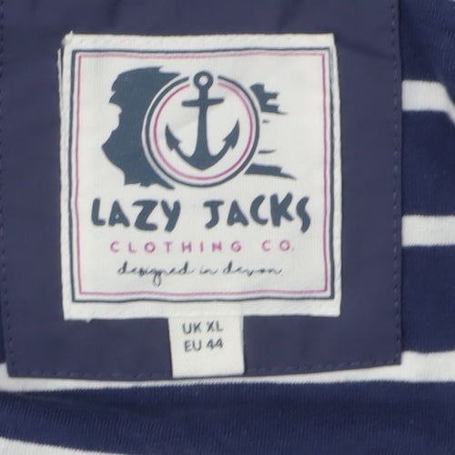 Lazy Jacks Women's Blue Parka Jacket XL