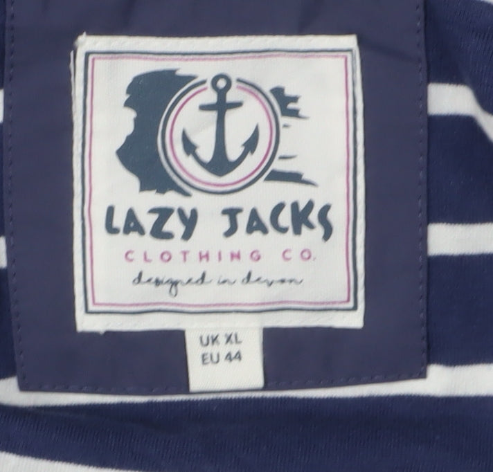 Lazy Jacks Women's Blue Parka Jacket XL
