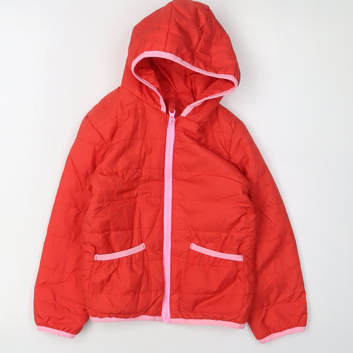 Marks and Spencer Red Girls Puffer Jacket 6-7 Years