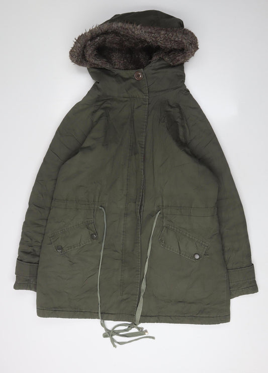 Sweet Poison Women's Green Parka Coat Size 12