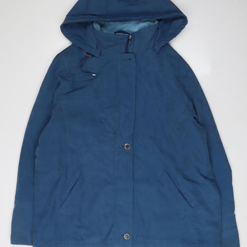 EWM Women's Blue Hooded Parka Jacket Size 22