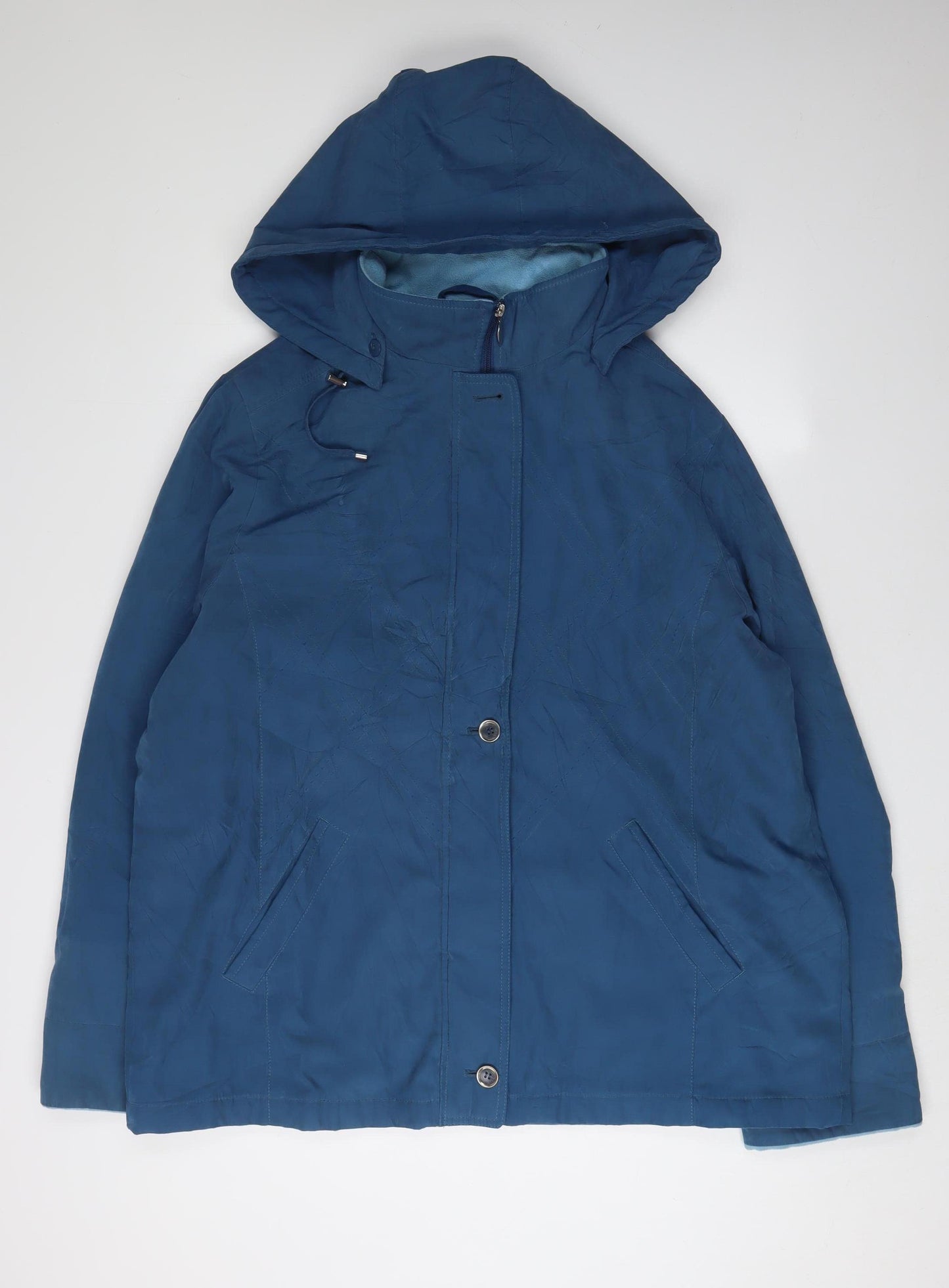 EWM Women's Blue Hooded Parka Jacket Size 22
