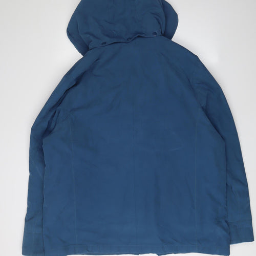 EWM Women's Blue Hooded Parka Jacket Size 22