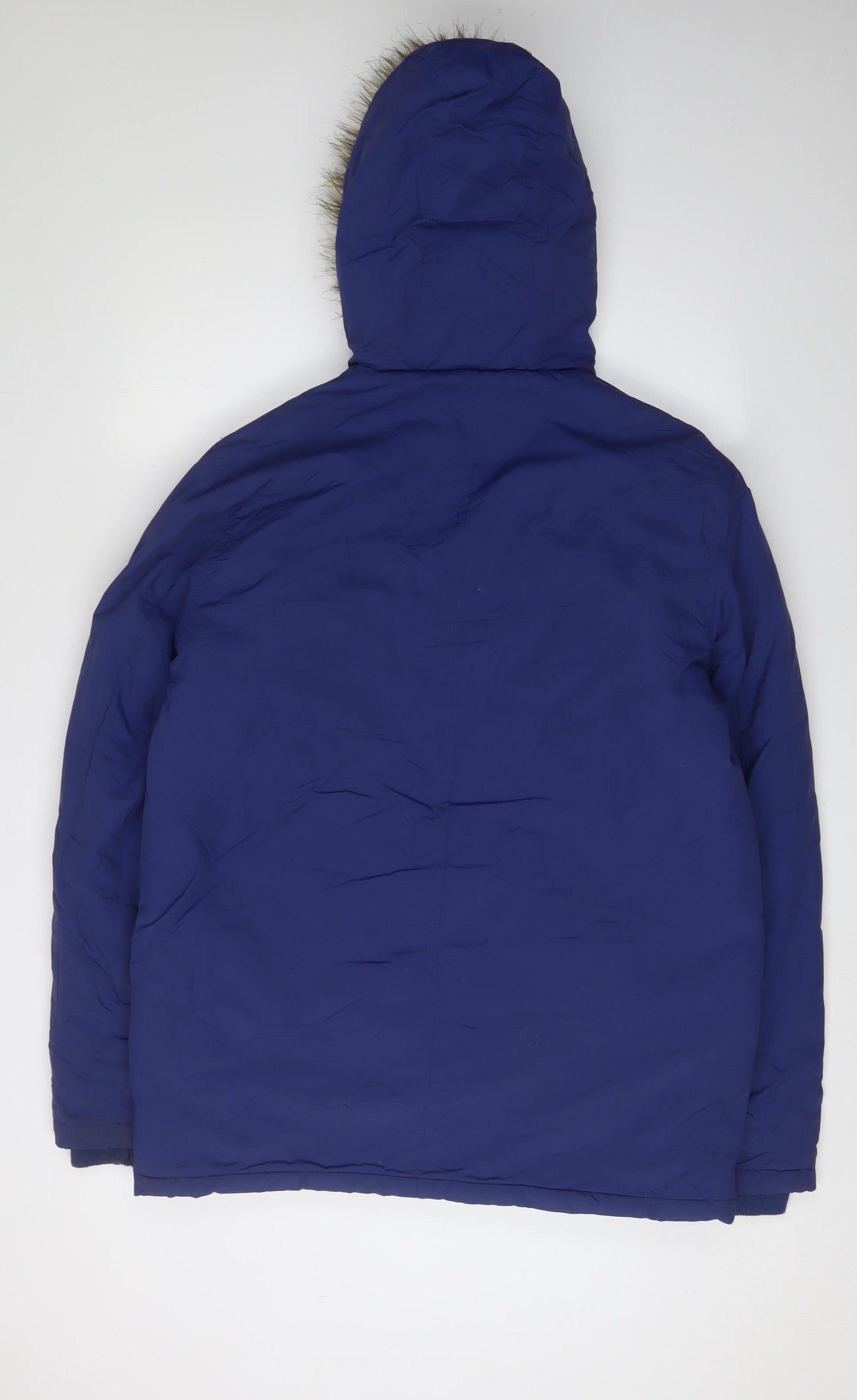 Brave Soul Unisex Blue Parka, Size L, Hooded Autumn Jacket