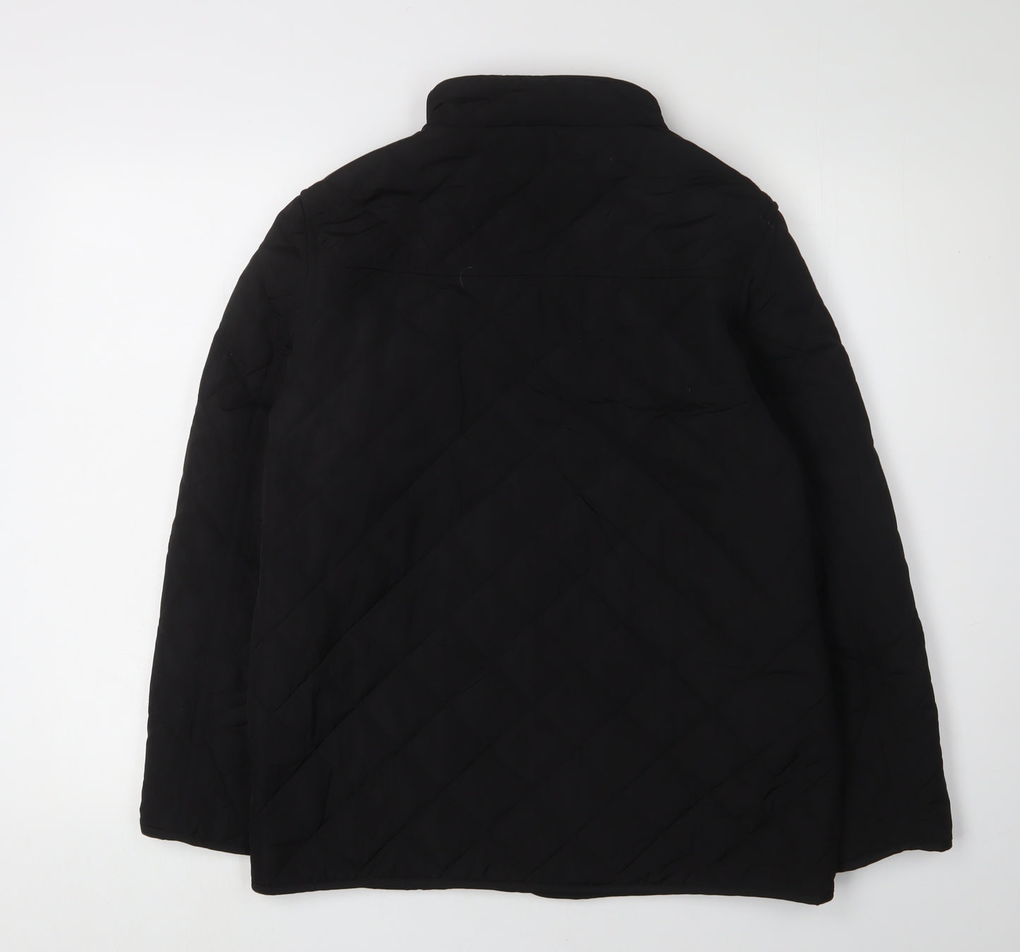 Firetrap Boys Black Quilted Jacket 13 Yrs Snap Closure