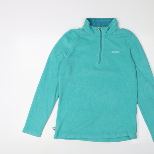 Regatta Women's Green Henley Sweatshirt, Size 10, Lightweight