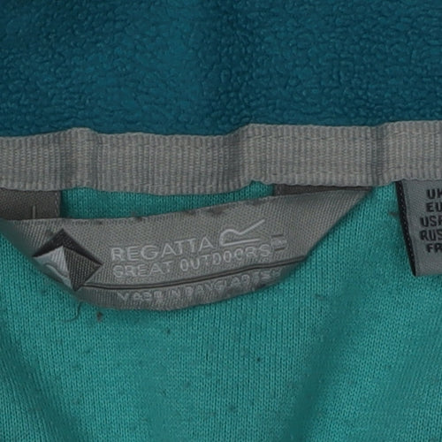 Regatta Women's Green Henley Sweatshirt, Size 10, Lightweight