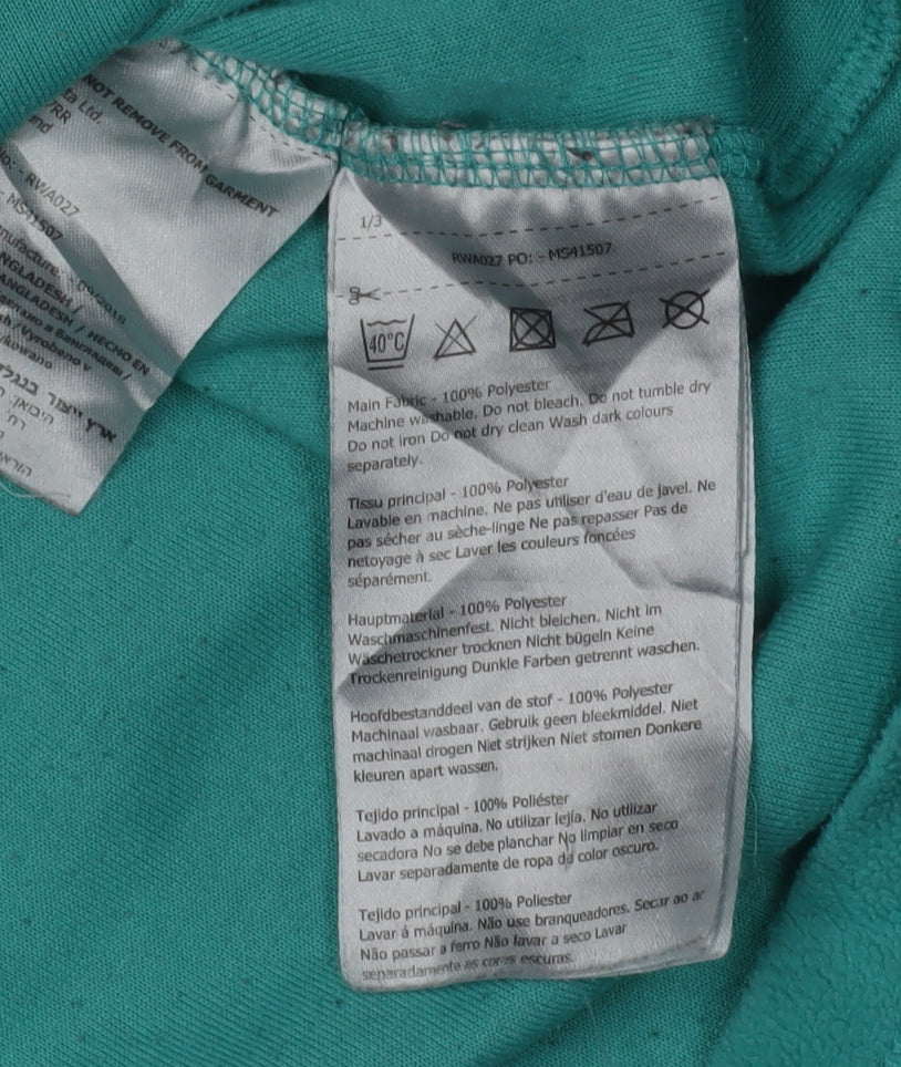 Regatta Women's Green Henley Sweatshirt, Size 10, Lightweight