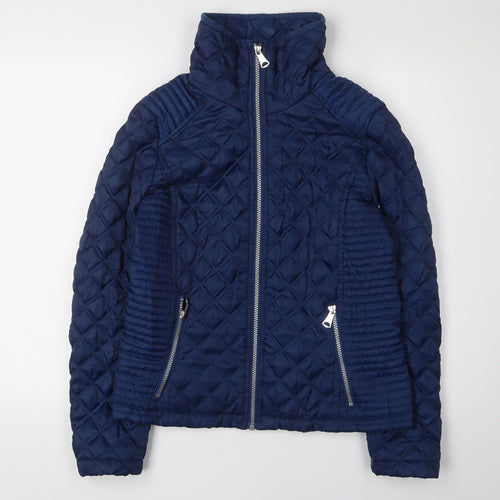 Marc New York Women's Blue Quilted Jacket S, Casual Style