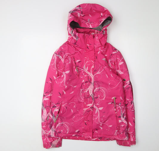 TOG 24 Women's Pink Floral Ski Jacket, Size 10